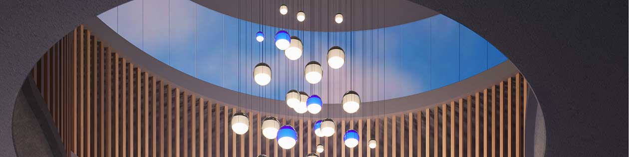 Stylish installation of cluster pendant lights
